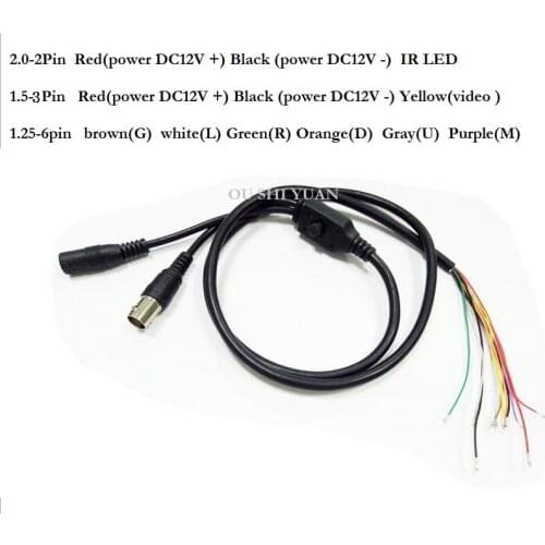 CCTV Camera Video Cable 11 Pin Female BNC With OSD Menu Button For CCTV AHD / CVI / TVI /CVBS Cameras