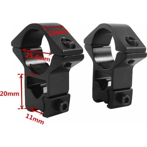 1Pair 25.4mm Rifle Scope Mount Ring Weaver 11mm Base Rail Air Rifle Hunting Dovetail Rail