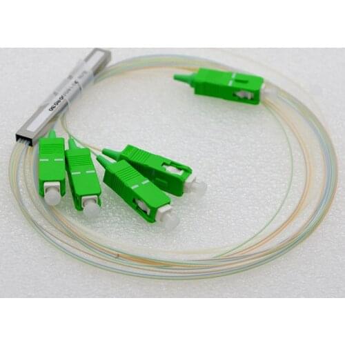 10pcs New SC/APC 1:4 PLC Mini Fiber Optical Splitter Single Mode 1260~1650nm Optical Fiber Splitter Wholesale Free Shipping
