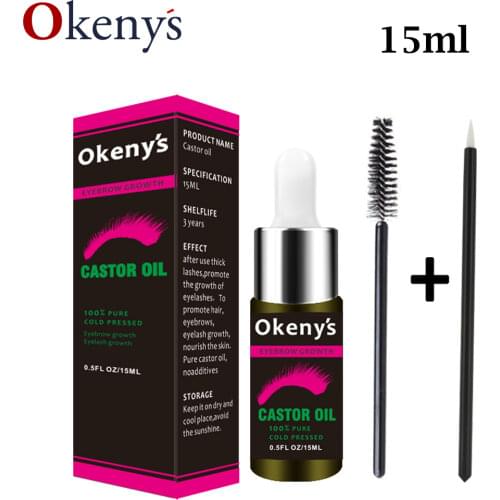 15ml Castor Oil Eyebrow Growth Serum Hair Growth Serum Eyelash Enhancer Growth Lifting Eyelashes Thick Eye Lashes Mascara