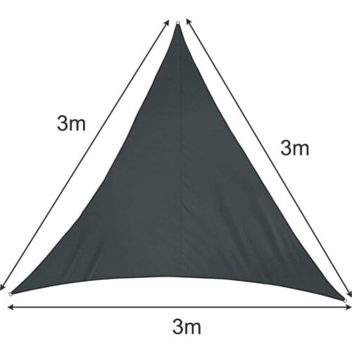 3x3x3m Waterproof Shade Sun Canopy Cover Triangle Garden Awnings Beach Camping Patio Swimming Pool Sun Canopy Tent Sun Shelter