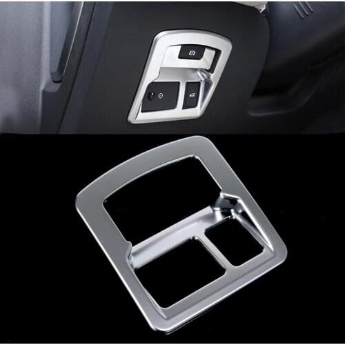 ABS Chrome Matt Silver Rear Trunk Switch Plate Frame Cover Trim For Land Rover Range Rover Velar 2018 Tail door switch cover