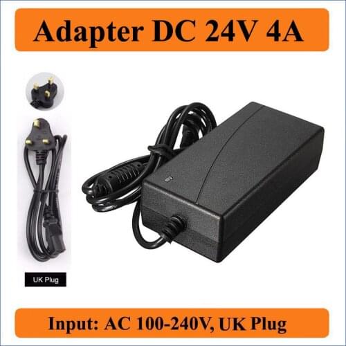 24V 4A UK Plug AC DC Adapter High Quality Universally Used AC Converters For DC 24V 4000mA 96W LED strips Power Supply Charger