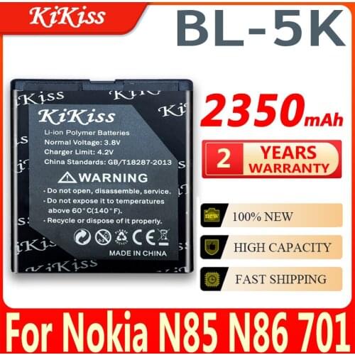 KiKiss 2350mAh BL-5K BL 5K BL5K Mobile Phone Battery for Nokia N85 N86 8MP N87 2610S 701 Oro X7 C7-00
