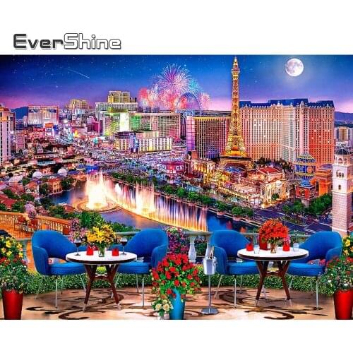 EverShine Diamond Painting City Night Full Diamond Embroidery Scenic Cross Stitch Kits Picture Of Rhinestones Mosaic Home Decor