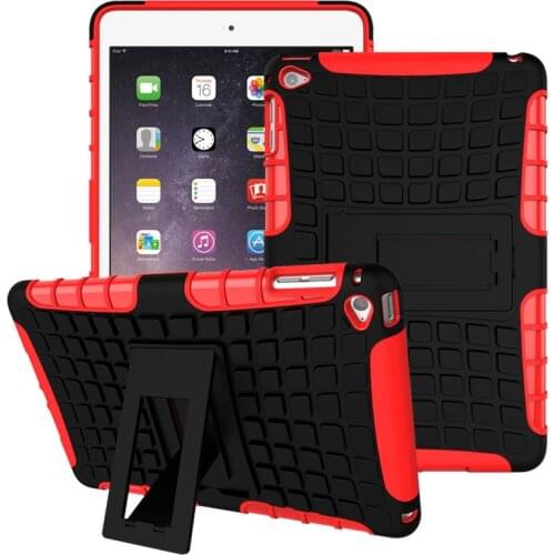 7.9 Case cover For Apple iPad Mini 4 Case Silicone & PC Shockproof Combo Hybrid Rugged Dual Layer Grip Cover Case w/ Kickstand