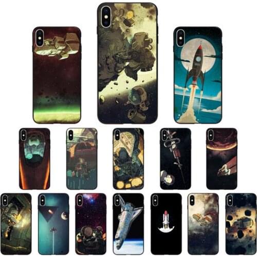 Yinuoda spaceship Phone Case for iphone 11 12 Mini Pro Max X XS MAX 6 6s 7 8 Plus 5 5S 5SE XR SE2020