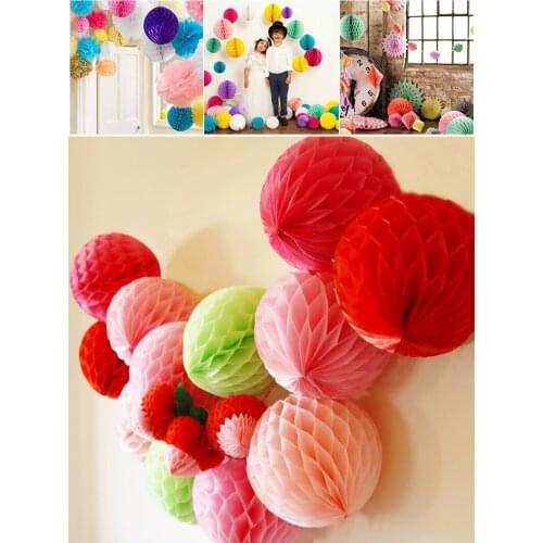 DHL/EMS Free,30 Pieces/lot 8 inch(20cm) Tissue Paper Flowers Poms Honeycomb Balls for Wedding Party Favor Decoration