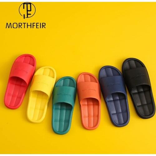 Couple Home Soft Comfort Flat Slippers EVA Light Mute Indoor Slides Bathroom Anti-slip Sandals Leisure Men Women 2021 New Shoes