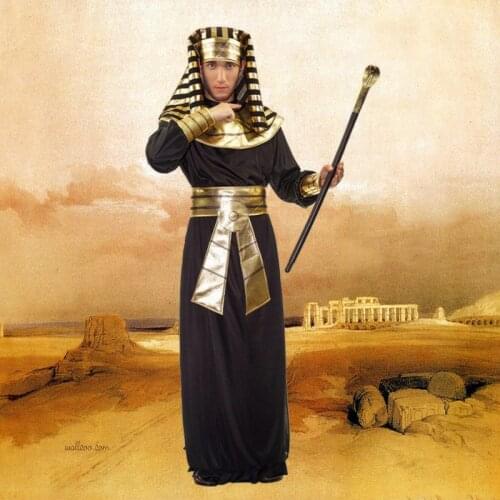 Egyptian Costume Men Egyptian Pharaoh King Priest Robe Cosplay Costumes Halloween Party