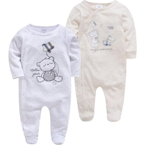 Kavkas Christmas Baby Costume 100% Cotton Baby Rompers Winter Cartoon Baby Girl Clothes Long Sleeve Infant Boy Clothing 0-12M