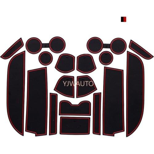 Door Slot Mat for Nissan QUEST Gate Groove Cushion Car Door Rubber Cup Holder Mats Anti-slip Carpets Position