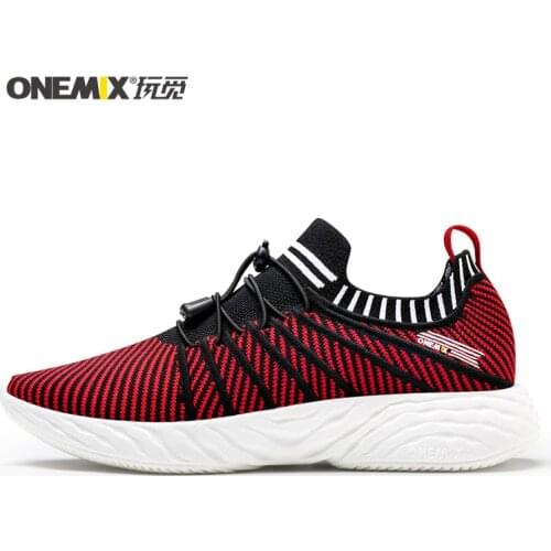 ONEMIX Casual Shoes Men Outdoor Running Shoes Comfortable Sneakers Breathable Vulcanized Sport Shoes Women Flat Trainer