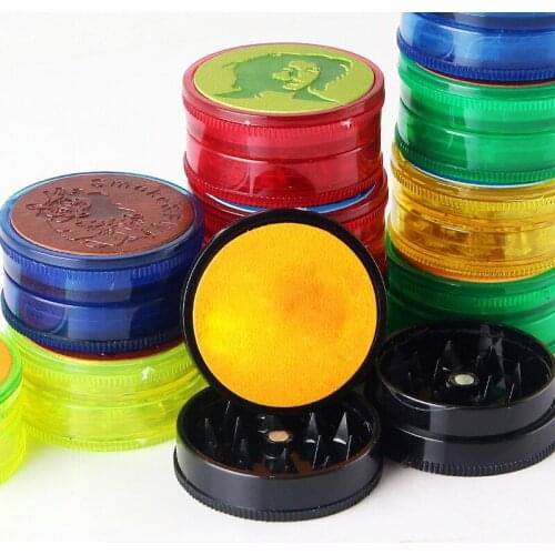 Mini Skin Magnet Cigarette Grinding Machine 60mm High Quality Plastic Cigarette Crusher Smoking Accessories Rolling Trays