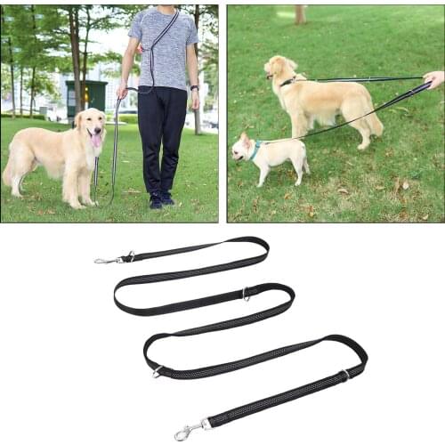 3M Dog Leash Rope Nylon Black Pet Dogs Walking Lead Leashes Outdoor Hiking Running Leash for Small Medium Large Dogs Puppy