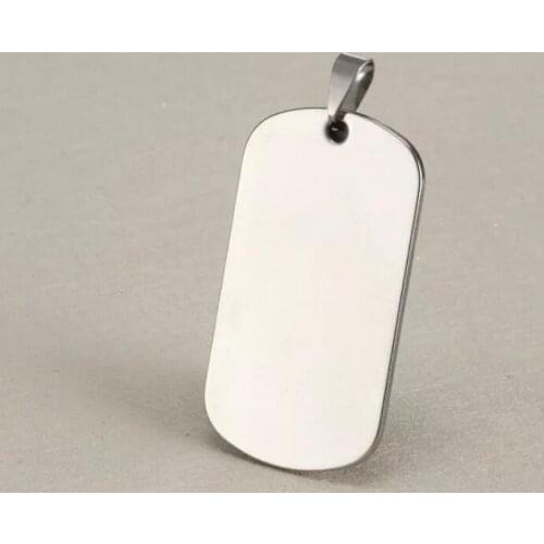 Stainless steel Army Dog Tags Mirror surface blank and laser engravable thickness 1.8mm pendants LX7445