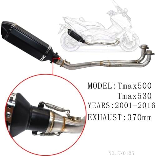 For tmax500 Exhaust Full system with exhaust with db killer FOR Yamaha T-max Tmax 500 530 2001-2016 tmax530 tmax500