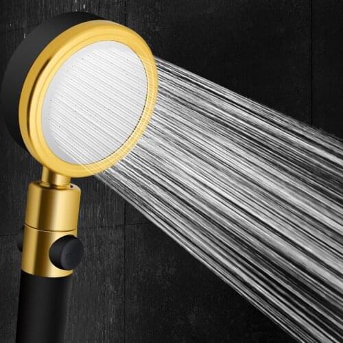 Space Aluminum Bathroom Shower Adjustable Shower Head Shower Head Water-saving Handheld Bathroom Shower Shower Head