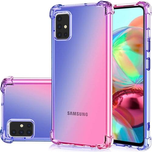 Shockproof Soft Case for Samsung Galaxy A02 A01(US) A71 5G A51 5G A71 A51 A41 A31 A21(EU) A21(US) A11(EU) A11(US) Gradient Cover