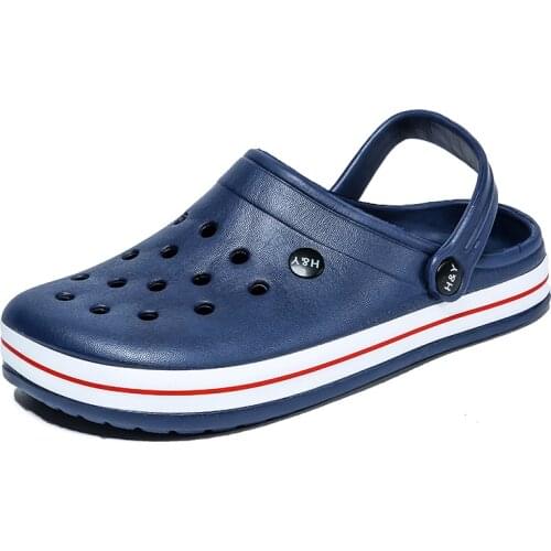 2021 Men Sandals Casual Summer Light EVA Hole Shoes Clogs Lovers Home Garden Outdoor For Male Beach Flat Slippers