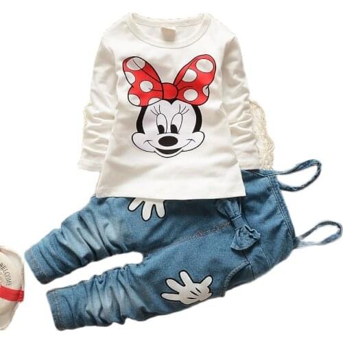 Disney Mickey Frozen Baby Children Clothing Set Sports suit Autumn And Winter Tracksuit Casual Outfits Boy girls kids Clothes