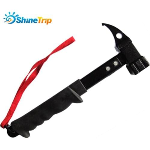Outdoor Camping Tent Peg Hammer Multifunctional Hiking Fishing Stainless Steel Stakes Nail Puller Hammer Mountaineering Climbing
