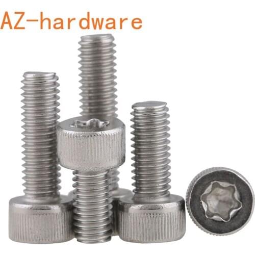 M3M4M5 304 Anti-theft and Anti-disassembly Inner Plum Blossom Cup Head Screw Hexagon Flower Cylindrical Head Screw GB2671 50Pcs