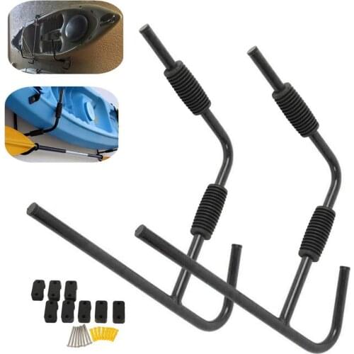 1 Pair Kayak Storage Hook Heavy Duty Steel Foldable Boat Wall Hanging Rack Surfboard Kayak Ladder Wall Bracket Accessory
