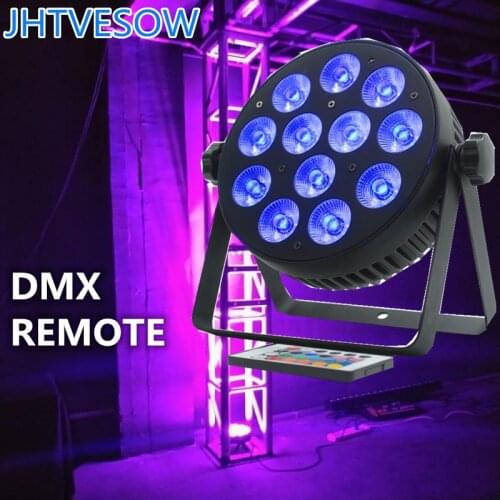 10pcs of 12x10w rgbw 4in1 dj par light rgbwa uv 6in1 remote par led stage light smart dmx par wash decoration club bar led