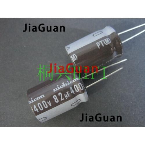 10PCS NICHICON PT 82uF/400V 18X25MM electrolytic capacitor 400V82UF High frequency long life 82UF 400V