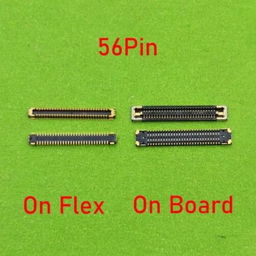 2pcs LCD Display FPC On Board Connector For Samsung Galaxy S20+ G986F G9860 S20plus S20 Plus G9810 S20U Screen Flex Plug 56Pin