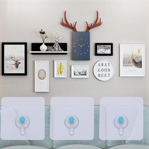 4pcs Wall Oil Painting Picture Frame Hanger Wall Picture Hook Traceless Adhesive Seamless Sticky Wall Hook Picture Hanging