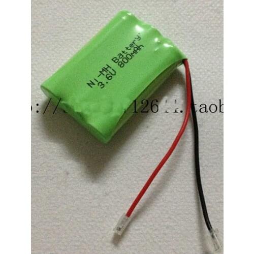 Free ship ni-mh rechargeable battery pack 3.6V 800mah nimh AAA battery pack