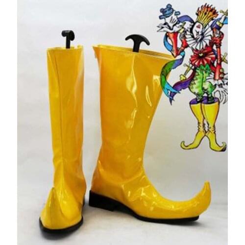 Digimon Adventure Piemon Yellow Cosplay Shoes Boots For Adult Mens Halloween Party Cosplay Boots Custom Made