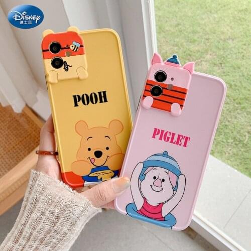 Piglet Winnie Pooh Disney iPhone 11 Pro Max Case Sliding Camera Protection iphone 12 Pro Max Cover Girls Cute Kawaii zz0616
