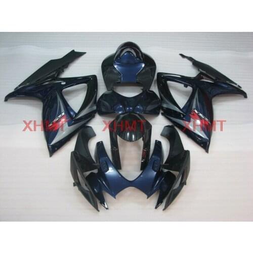 For GSXR 600 2006 - 2007 K6 Body Kits for Suzuki GSXR600 06 Full Body Kits GSXR 750 06 Dark Blue Black Silver Full Body Kits