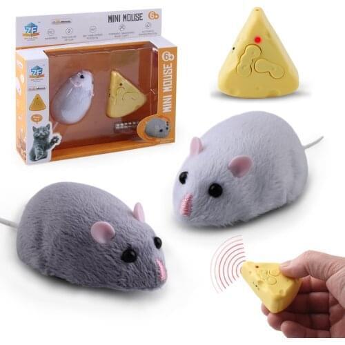 Hot Sale Wireless Remote Control Mouse Fluffy Electronic Mouse Toys , Emulation Toys Rat for Cat Dog Mini Rat Tricky Toy