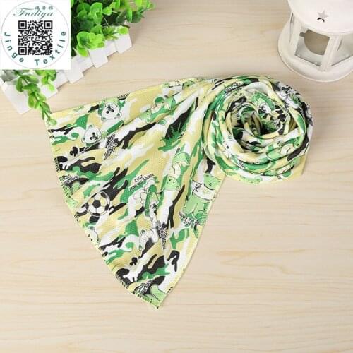 Hot 3 Colors New Carton Printed Ice Towel Utility Enduring Instant Cooling Towel Heat Relief Reusable Chill Cool Towel