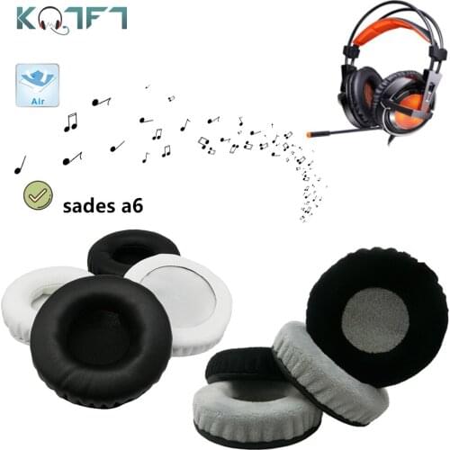 KQTFT flannel 1 Pair of Replacement Ear Pads for sades a6 Headset EarPads Earmuff Cover Cushion Cups