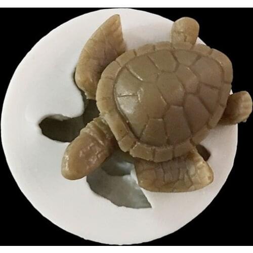 Minsunbak Small tortoise fondant Silicone mold Chocolate Gumpaste Mould Cake decoration tools Kitchen accessories