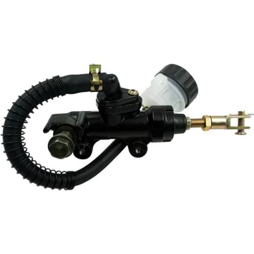 Motorcycle Aluminum Rear Foot Hydraulic Brake Pump Quad Dirt Bike Pit Brake Master Cylinder Reservoir ATV Motorbike Brakes
