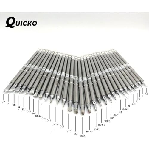 20~100pcs T12 soldering iron Tips stings for QUICKO OLED Controller FX-951 952 950D welding station FX-9501 fm-2028 iron handle