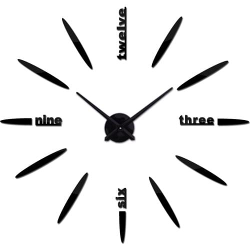 Fashion Diy 3d Wall Clock Design Acrylic Mirror Clocks Stickers Large Decorative Mounted vintage House Clock On The Wall