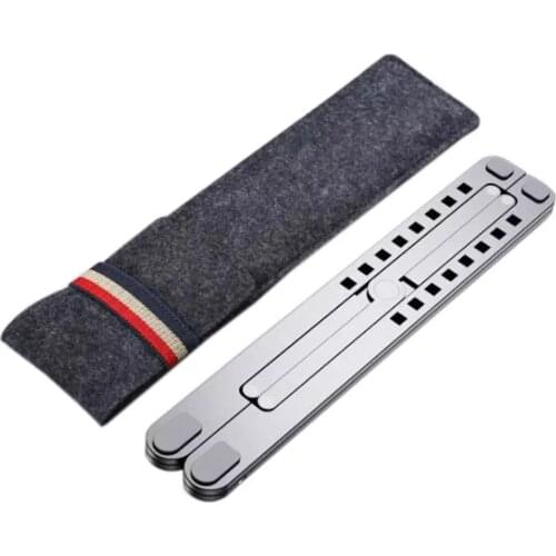 11-17inch Cooling Rack Folding Adjustable Angle Aluminum Alloy Desktop Portable Holder Office Universal Non Slip Laptop Stand
