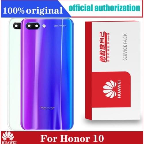 Original Back Housing Replacement for HUAWEI Honor 10 Back Cover Battery Glass with Camera Lens adhesive Sticker HONOR 10