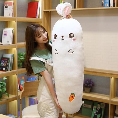 1pc 110CM Big Cartoon Rabbit & Carrot Plush Toys Lovely Animal Plants Soft Stuffed Pillow Cushion Children Girls Birthday Gifts
