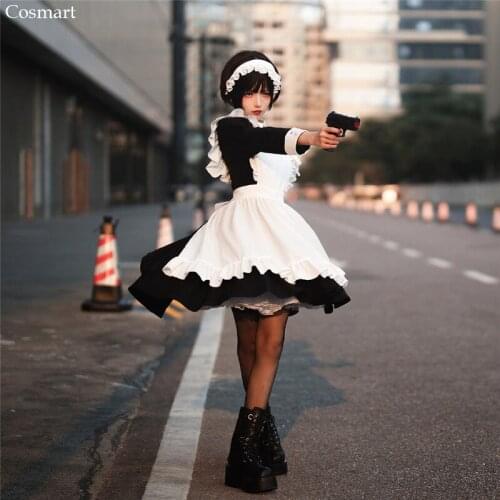 [Customized] Game Crazyflasher 7 The Mercenaries' Empire Black And White Maid Dress Uniform Cosplay Costume Halloween Party Suit