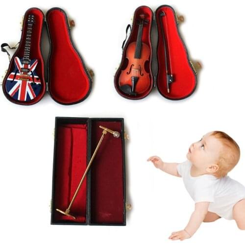 1Set Newborn Baby Photography Props Guitar Violin Microphone Musical Instruments K1KC