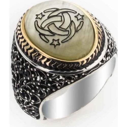 Pearl Stone Corps Mahsusa Silver Ring