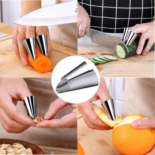 Stainless Steel Finger Guard Protector Vegetable Cutter Finger Guard Protector Knife Cut Finger Protection Tool Kitchen Tools